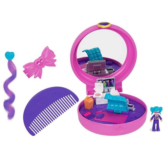Игровой набор Polly Pocket Тематические прически розовый (GVM22-GVM25)